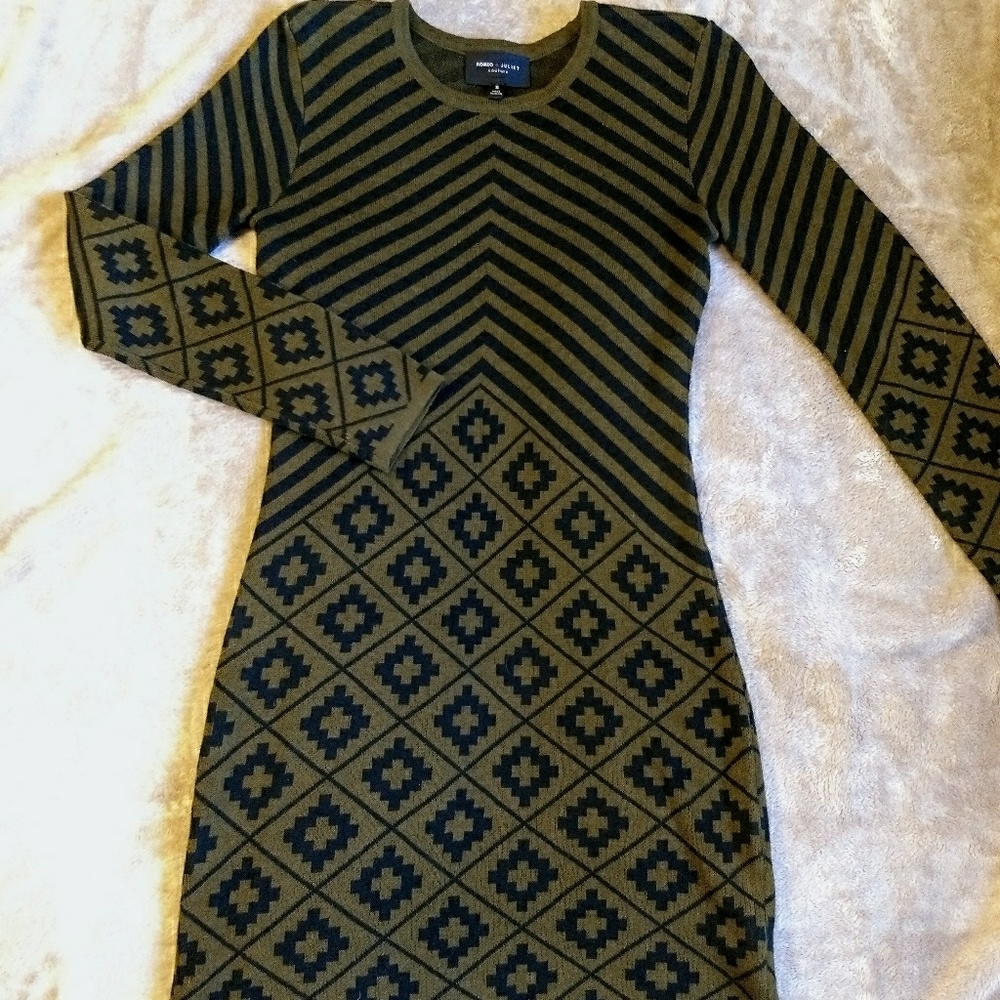 Long Sleeved Sweater Mini Dress NWOT